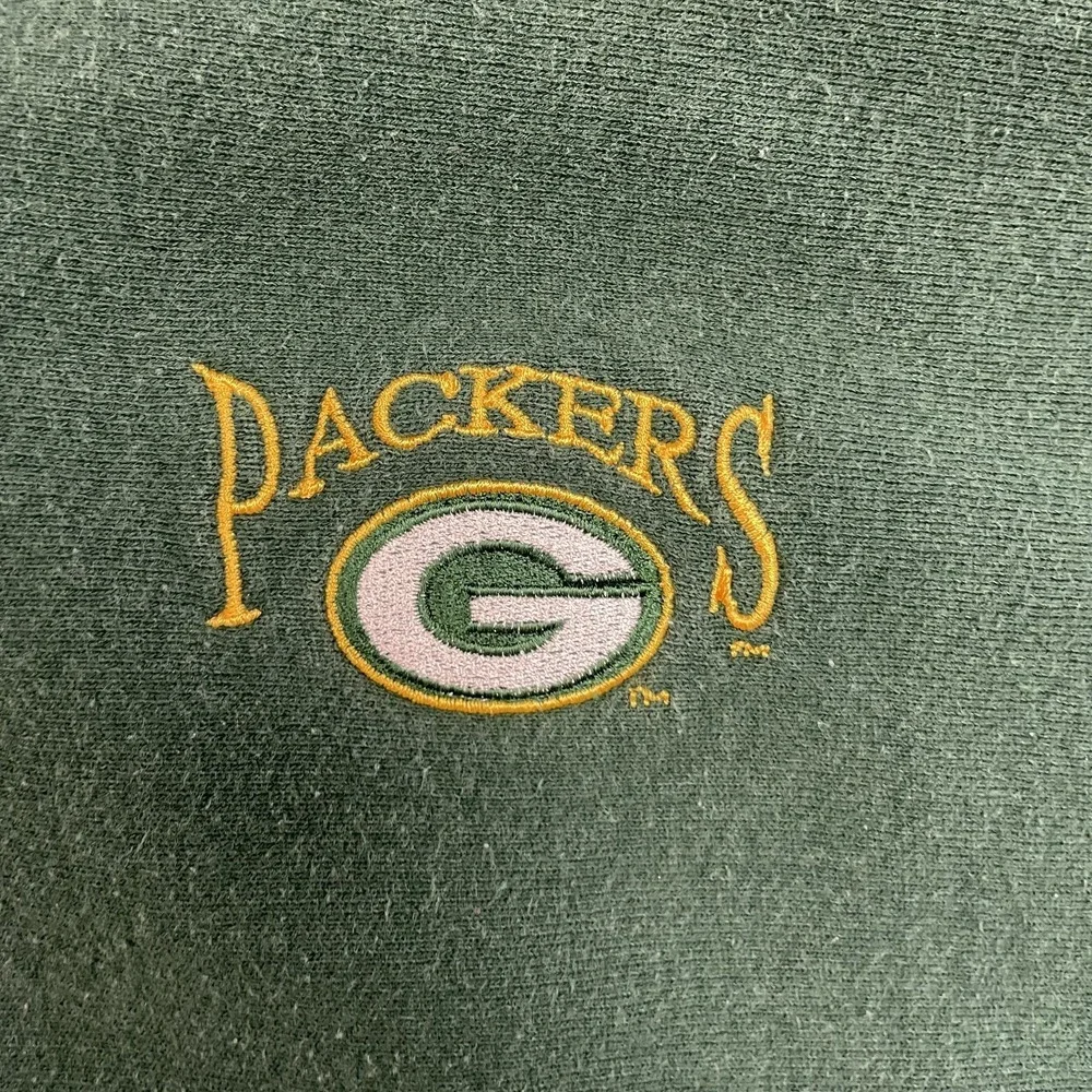 vintage Green Bay Packers sweatshirt mens xl Green 1990s NFL LEE sport - Picture 3 of 9